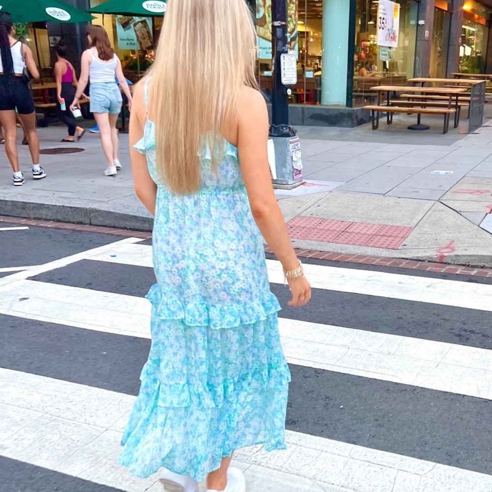 Jacquie the Label Blue Midi Dress
